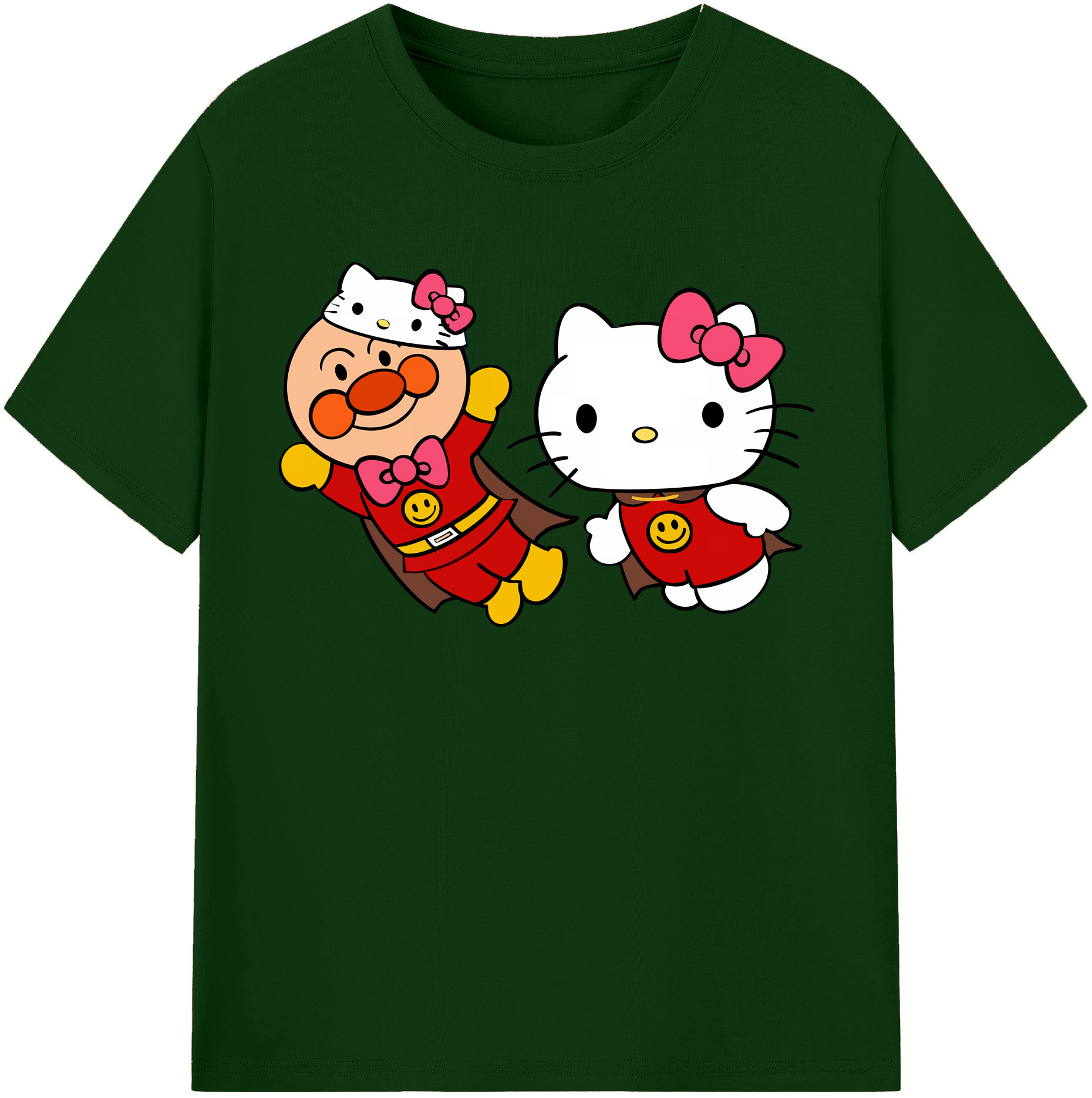 （画像用） アンパンマン Anpanman 綿100％半袖Tシャツ（フロントプリント）
